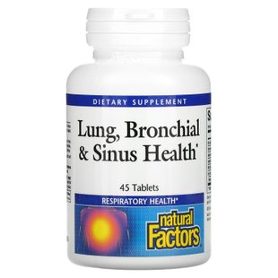 Витамины для здоровья дыхательных путей Natural Factors (Lung Bronchial & Sinus Health) 45 таблеток купить в Киеве и Украине