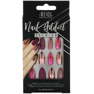 Накладные ногти, хромовая розовая фольга, Nail Addict Premium, Chrome Pink Foil, Ardell, 2 г купить в Киеве и Украине