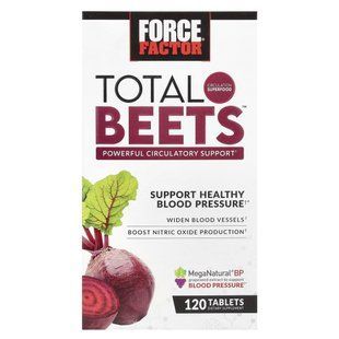 Force Factor, Total Beets, эффективная поддержка кровообращения, 120 таблеток купить в Киеве и Украине