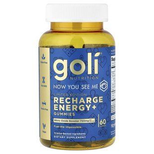 Жувальні таблетки для енергії Goli Nutrition (Recharge Energy+) 60 жувальних таблеток