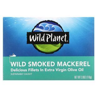 Дика копчена скумбрия Wild Planet (Wild Smoked Mackerel) 110 г купить в Киеве и Украине