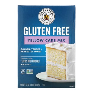 King Arthur Flour, Смесь желтого торта, без глютена, 22 унции (624 г) купить в Киеве и Украине