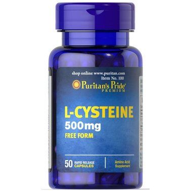 Л-цистеїн Puritan's Pride (L-Cysteine) 500 мг 50 капсул