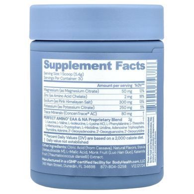BodyHealth, Perfect Amino&reg; з електролітами, апельсин, 162 г (5,7 унції)