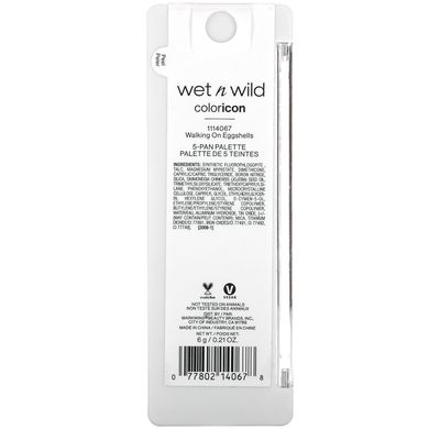 Wet n Wild, Color Icon, палітра тіней з 5 частин, ходьба по яєчній шкаралупі, 0,21 унції (6 г)