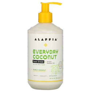 Нічний крем для обличчя для всіх типів шкіри чистий кокос Everyday Coconut (Face Cream) 354 мл