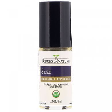 Scar and scar remover for the skin, with ball applicator, Forces of Nature, 4 ml