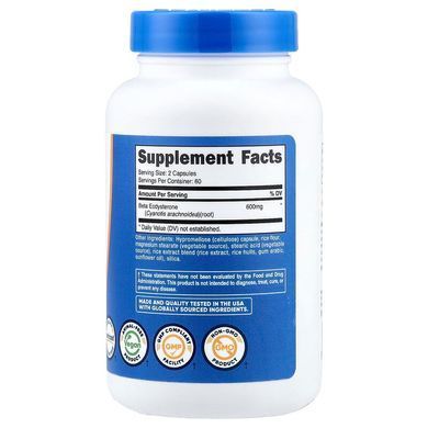Nutricost, Beta-Ecdysterone, 120 Capsules (300 mg per capsule)