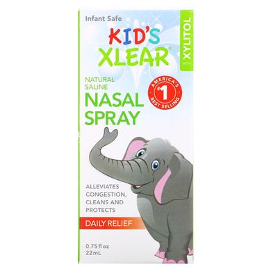 Kid's соляной раствор, спрей для носа, Xlear, 0,75 жидкой унции (22 мл) купить в Киеве и Украине