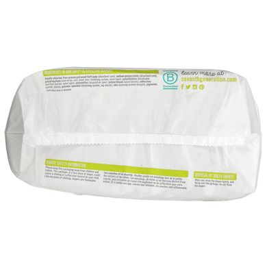 Підгузки для чутливого захисту, Sensitive Protection Diapers, Seventh Generation, Розмір 3, 16-21 фунт, 27 підгузників