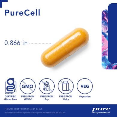 Антиоксидантна та адаптогенна формула клітинного здоров'я Pure Encapsulations (PureCell) 120 капсул