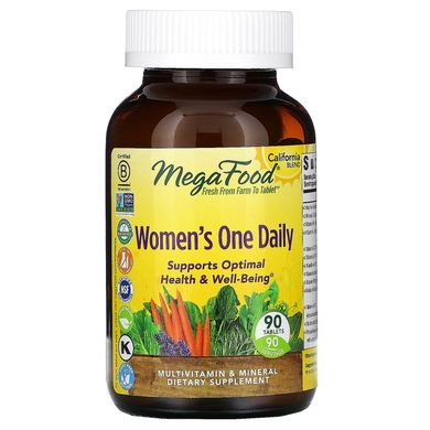 Мультивітаміни та мінерали для жінок MegaFood (Women's One Daily) 90 таблеток