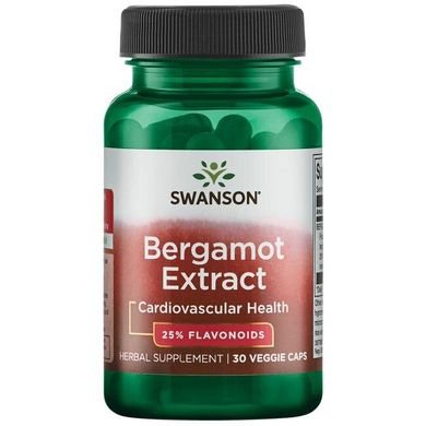 Екстракт бергамоту Swanson (Bergamot Extract with BERGAVIT) 500 мг 30 капсул