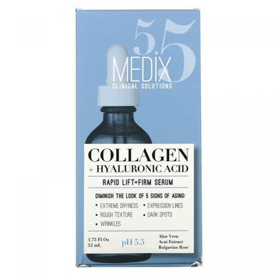 Medix 5.5, Коллаген + гиалуроновая кислота, быстрое лифтинг + твердая сыворотка, 1,75 жидких унций (52 мл) купить в Киеве и Украине
