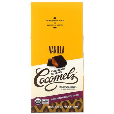 Органічний продукт, карамель з кокосового молока в шоколаді, ваніль, Cocomels, 15 шт, 1 унц (28 г) кожна