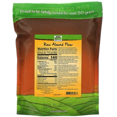 Мигдальне борошно Now Foods (Raw Almond Flour) 624 г