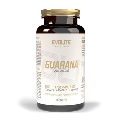 Guarana 22% Caffeine Evolite Nutrition 100 veg caps