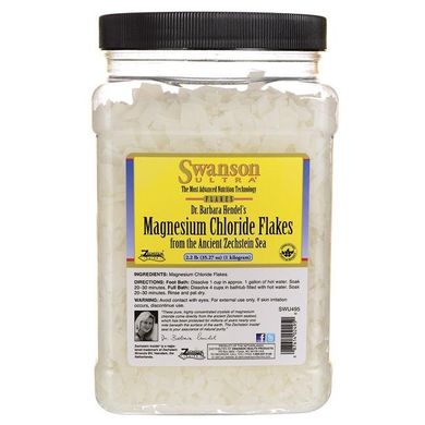 Хлорид магнію, Magnesium Chloride Flakes, Swanson, 1 кг