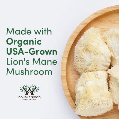 Ежовик гребенчатый для когнитивного здоровья Double Wood (Lion's Mane Mushroom) 120 капс купить в Киеве и Украине