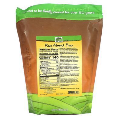Мигдальне борошно Now Foods (Raw Almond Flour) 624 г