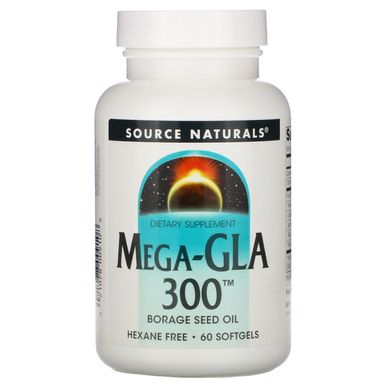 Мега-ГЛК 300 Source Naturals (Mega-GLA 300) 60 капсул