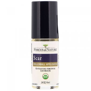 Scar and scar remover for the skin, with ball applicator, Forces of Nature, 4 ml