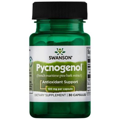 Пікногенол, Pycnogenol, Swanson, 100 мг, 30 капсул