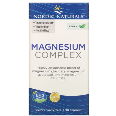 Магниевый комплекс, Magnesium Complex, Nordic Naturals, 90 капсул купить в Киеве и Украине