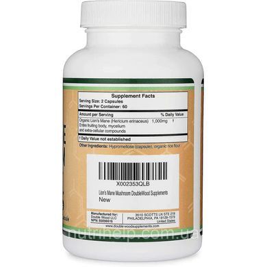 Ежовик гребенчатый для когнитивного здоровья Double Wood (Lion's Mane Mushroom) 120 капс купить в Киеве и Украине
