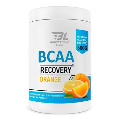 Амінокислоти БЦАА з смаком апельсина Bodyperson Labs (BCAA Recovery) 500 г