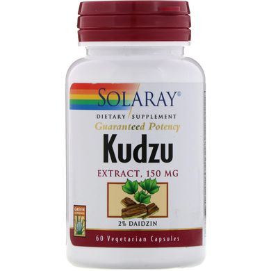 Екстракт Кудзу, Kudzu Extract, Solaray, 150 мг, 60 вегетаріанських капсул