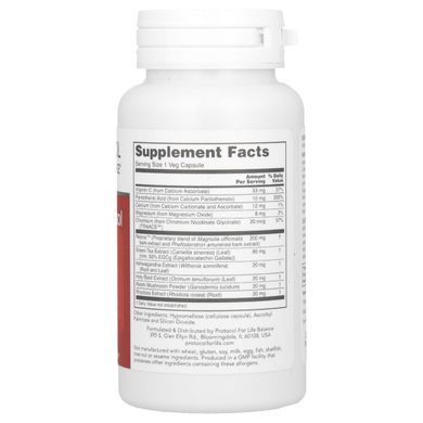 Поддержка надпочечников и кортизола Protocol for Life Balance (Adrenal-Cortisol Support) 90 вегетарианских капсул купить в Киеве и Украине
