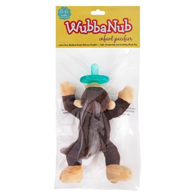 WubbaNub, Соска для младенцев, обезьяна, 0-6 месяцев, 1 соска купить в Киеве и Украине