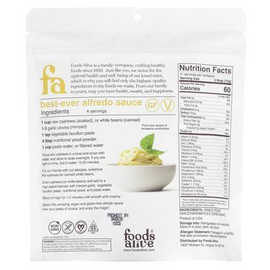 Дріжджі живильні Foods Alive (Superfood Non-Fortified Nutritional Yeast) 170 г
