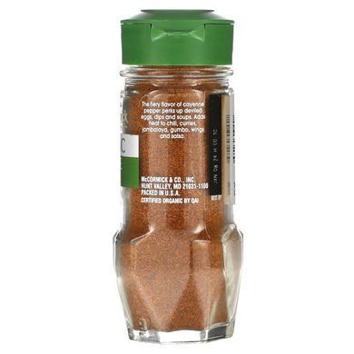 Органічний каєнский перець, Organic Cayenne Pepper, McCormick Gourmet, 42 г