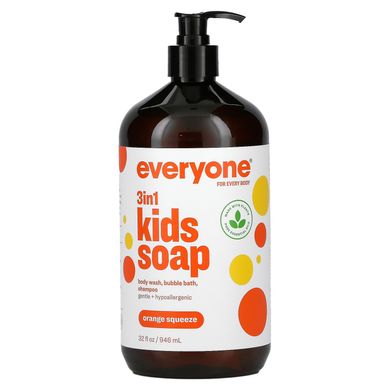 Дитяче мило Everyone Soap for Every Kid, з ароматом апельсинового соку, EO Products, 32 рідких унції (960 мл)