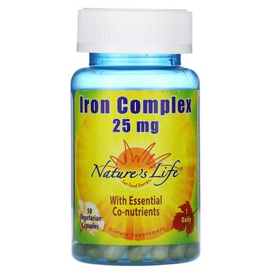 Витаминно-минеральный комплекс с железом Nature's Life (Iron Complex) 25 мг 50 капсул купить в Киеве и Украине