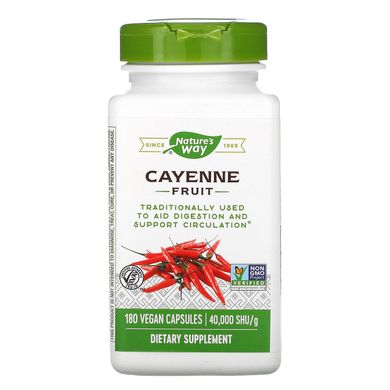 Каєнський перець Nature's Way (Cayenne Fruit) 450 мг 180 капсул