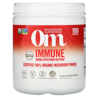 Иммунитет, грибной порошок, OM Organic Mushroom Nutrition, 7.14 унций (200 г)