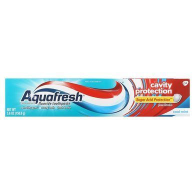 Aquafresh, Toothpaste with fluoride triple protection, cavity protection, cool mint, 158.8 g (5.6 ounces)
