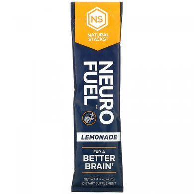 Natural Stacks, Лимонад Neuro Fuel, 20 пакетиків у стиках по 0,17 унції (4,7 г) кожна