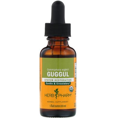 Гуггул, екстракт, Guggul, Herb Pharm, органік, 30 мл