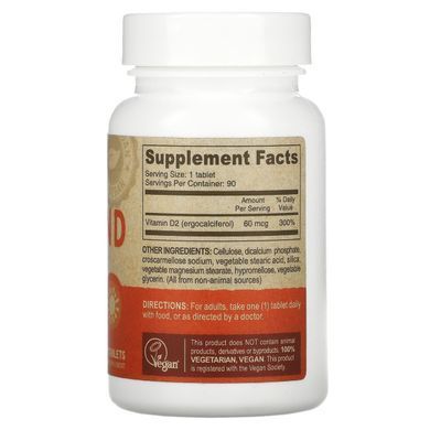 Deva Vegan Vitamin D2 2400 IU 90 tablets
