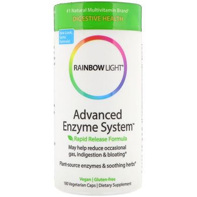 Комплекс для травлення Rainbow Light (Advanced Enzyme System) 180 капсул