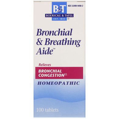 Помощь при бронхите и астме Boericke & Tafel (Broncial and Breathing Aide) 100 таблеток купить в Киеве и Украине