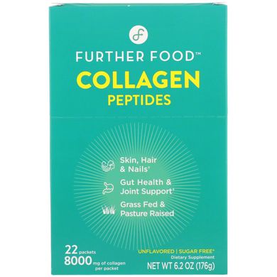 Пептиды коллагена Further Foods (Collagen peptides) 22 пакетика купить в Киеве и Украине