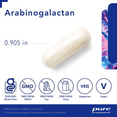Арабіногалактан Pure Encapsulations (Arabinogalactan) 180 Капсул