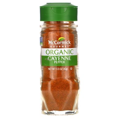 Органічний каєнский перець, Organic Cayenne Pepper, McCormick Gourmet, 42 г