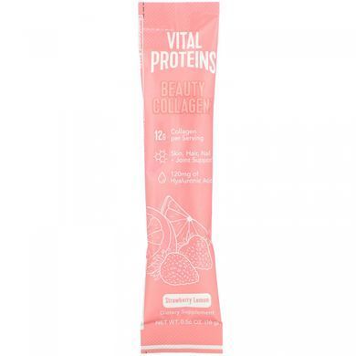 Коллаген красоты Vital Proteins (Beauty Collagen) со вкусом клубники-лимона 14 пакетиков купить в Киеве и Украине