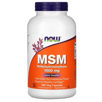МСМ метилсульфонілметан Now Foods (MSM) 1000 мг 240 капсул
